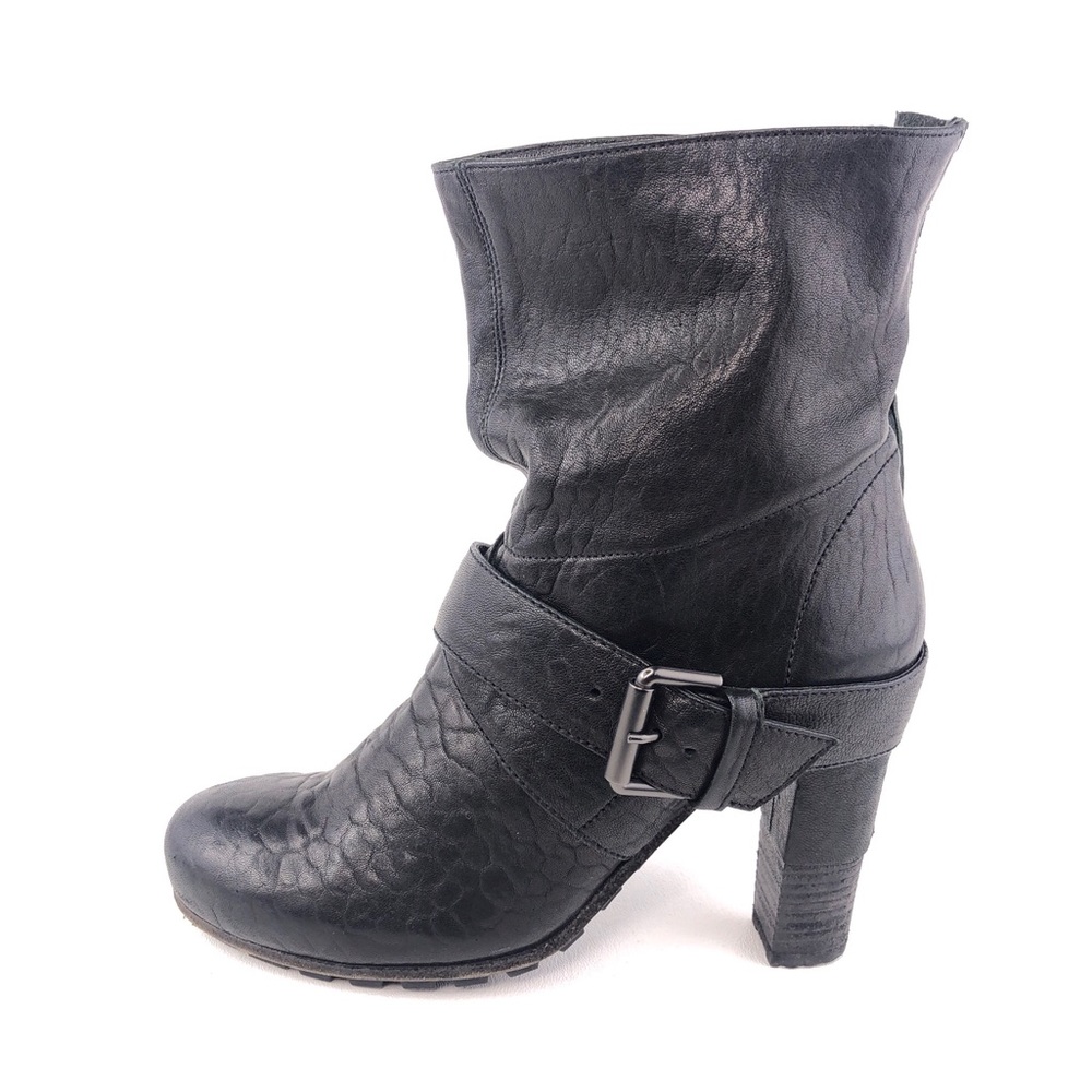 Vic Matie Black Leather High Heel Ankle Boots EUR 39